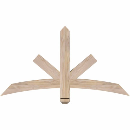 Ekena Millwork Alberta Smooth Timber Gable Bracket, Douglas Fir, 48"W x 26"H x 3 1/2"D x 3 1/2"F, 13/12 Pitch GBW048X26X0404ALB00SDF